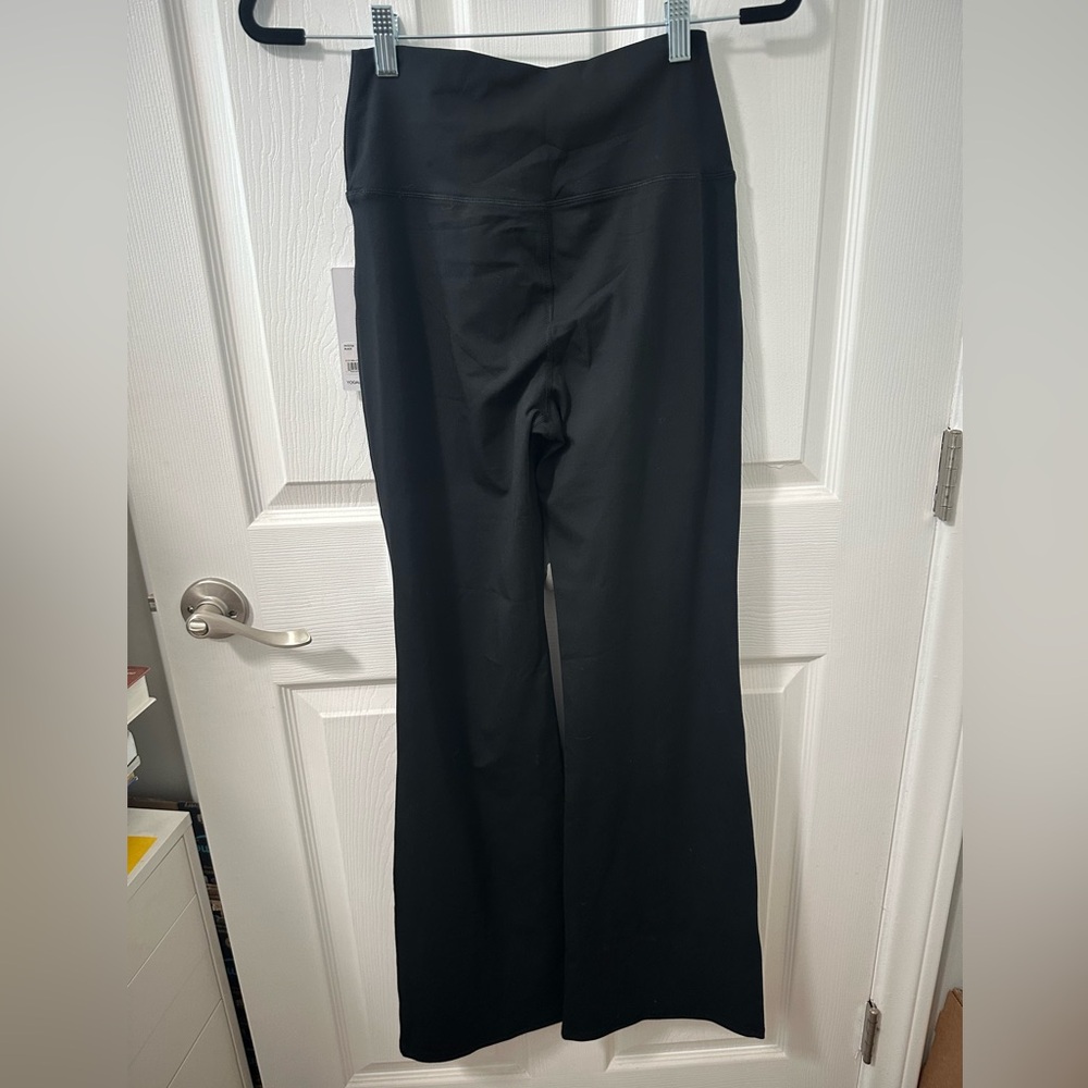 Yogalicious Womens Lux Mia High Elastic Free Waist Flare Leg Pant. Medium. Black - Picture 8 of 10